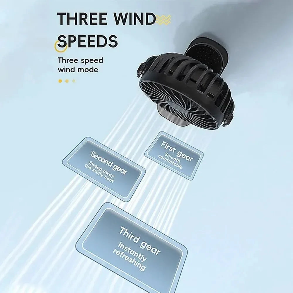 Rechargeable 720° Rotating Clip Fan with Nightlight – Portable & Versatile Cooling Solution - Trekker Essentials