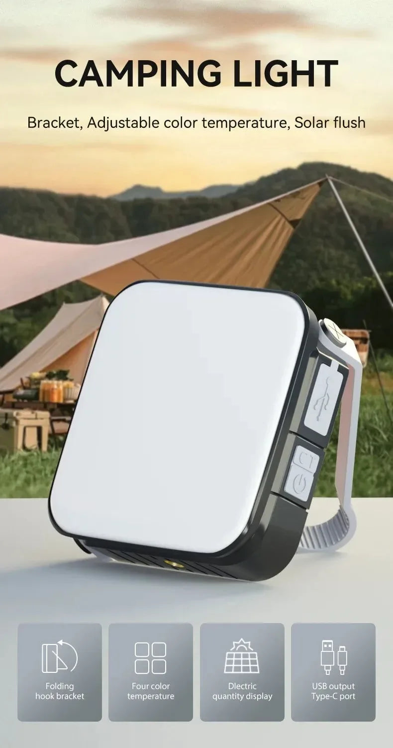 Rechargeable Camping Lantern with 800 Lumens, Dual White & Warm Light, Portable Hanging LED Work Light - Trekker Essentials