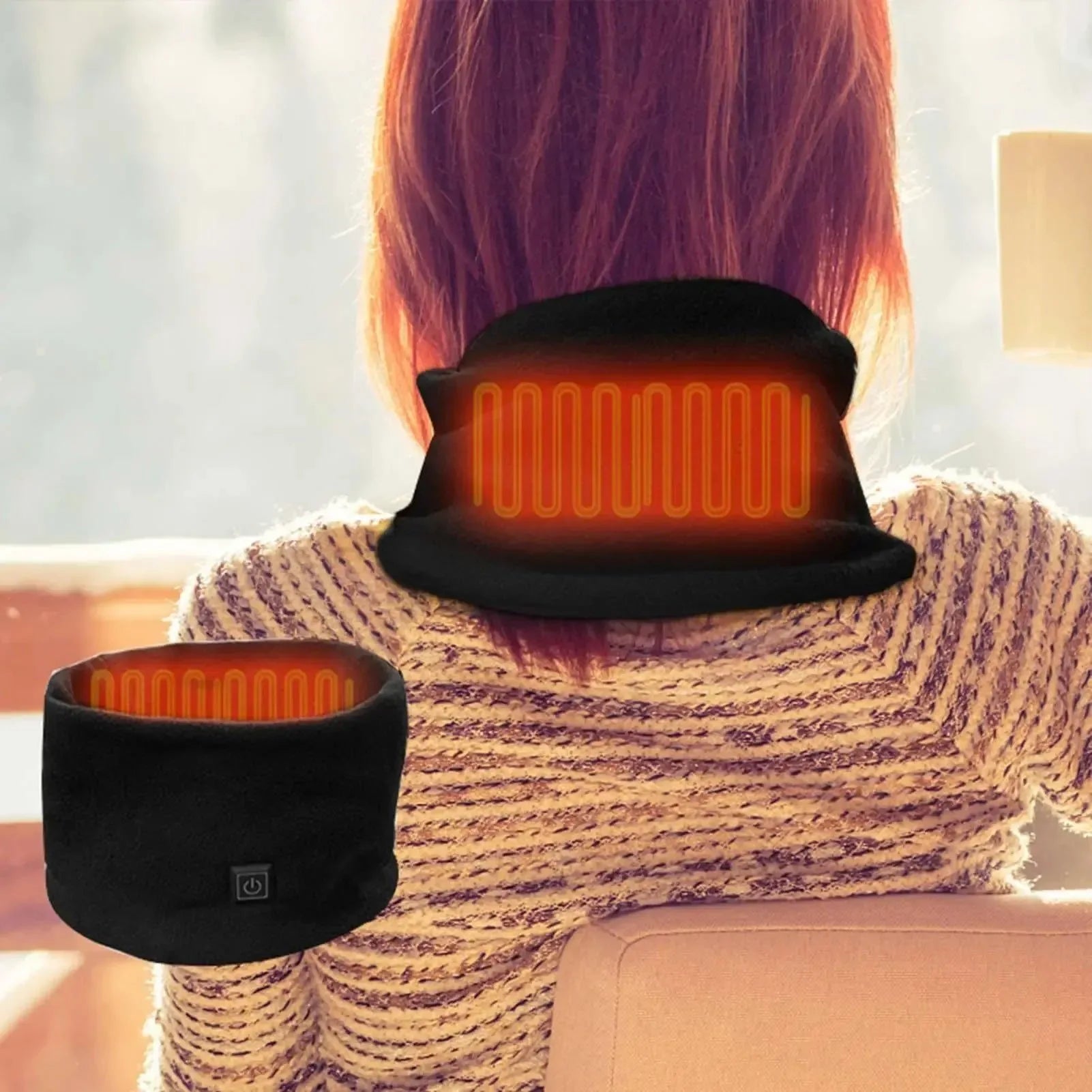 Rechargeable Electric Heating Scarf: Windproof Neck Warmer with 3 Temperature Settings for Cycling & Skiing - Trekker Essentials