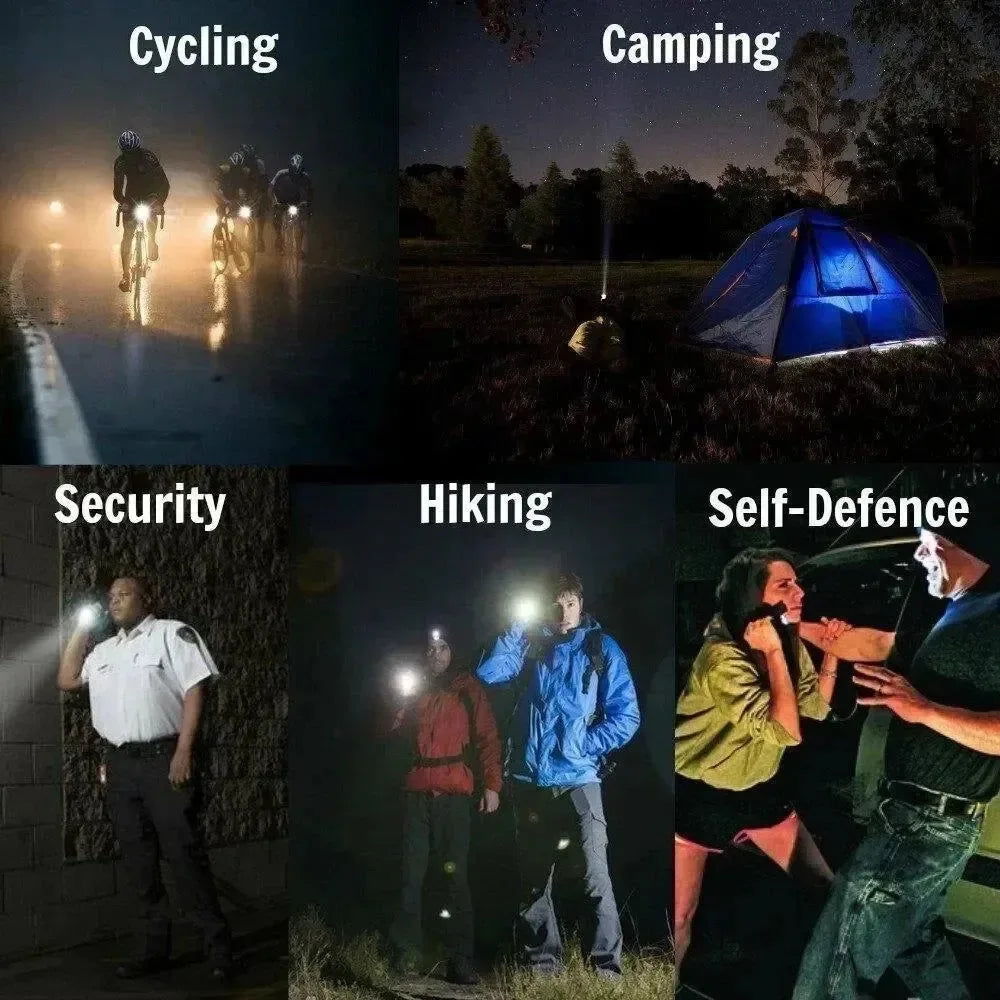 Rechargeable LED Camping Lantern - 4-Lamp 360° COB Light with USB Charging - Trekker Essentials