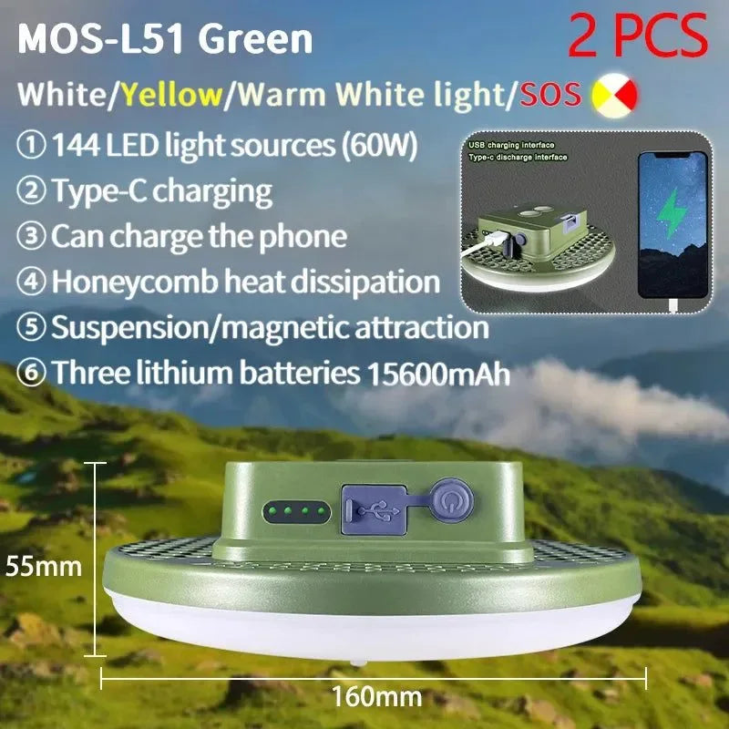 Rechargeable Outdoor Camping Lantern: Powerful LED Lighting for Adventures - Trekker Essentials