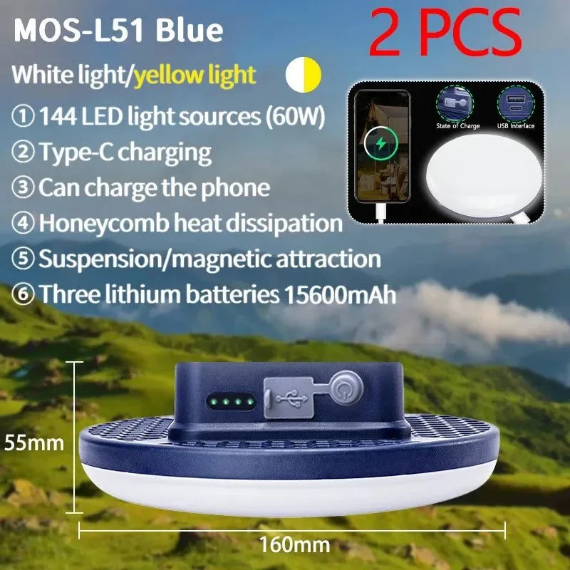 Rechargeable Outdoor Camping Lantern: Powerful LED Lighting for Adventures - Trekker Essentials