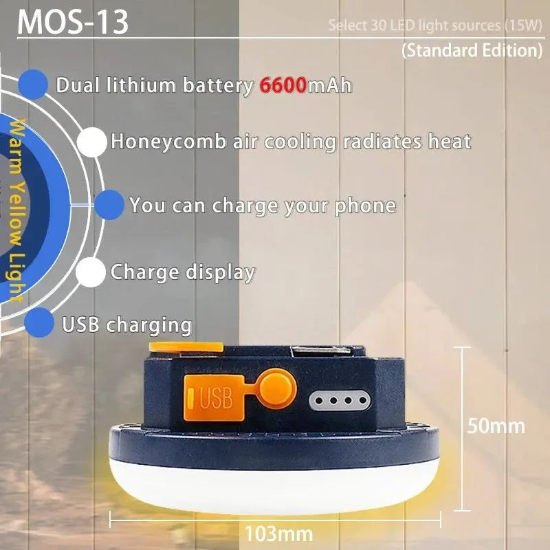 Rechargeable Outdoor Camping Lantern: Powerful LED Lighting for Adventures - Trekker Essentials