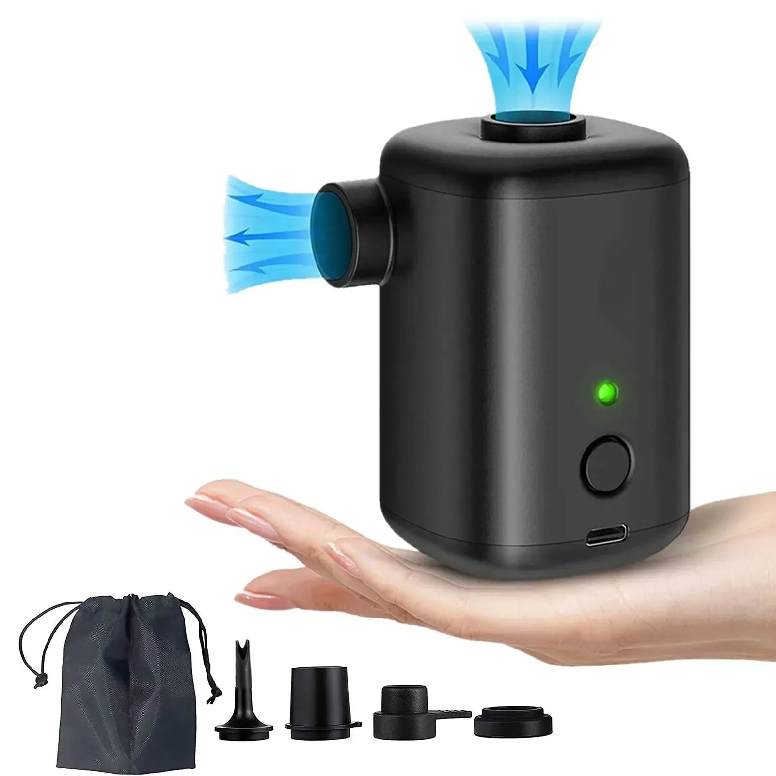 Rechargeable Portable Air Pump – Easy-to-Use Inflatable Pump for Air Mattresses, Camping, and Outdoors - Trekker Essentials