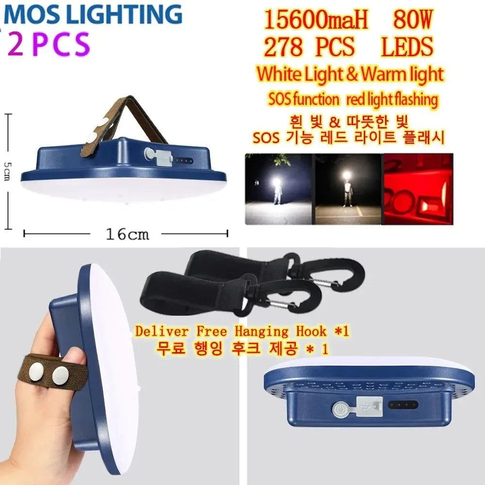 Rechargeable Portable Camping Lantern: Versatile LED Lighting for Outdoor Adventures - Trekker Essentials