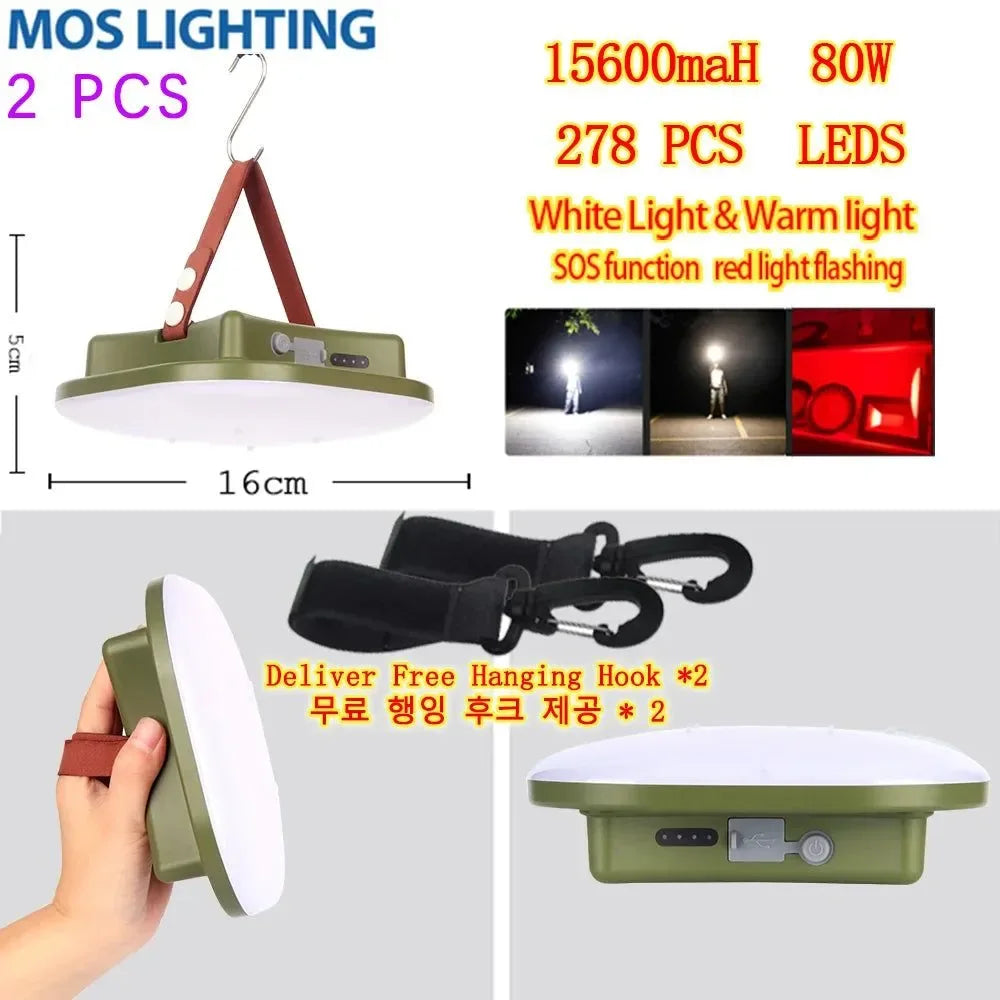 Rechargeable Portable Camping Lantern: Versatile LED Lighting for Outdoor Adventures - Trekker Essentials