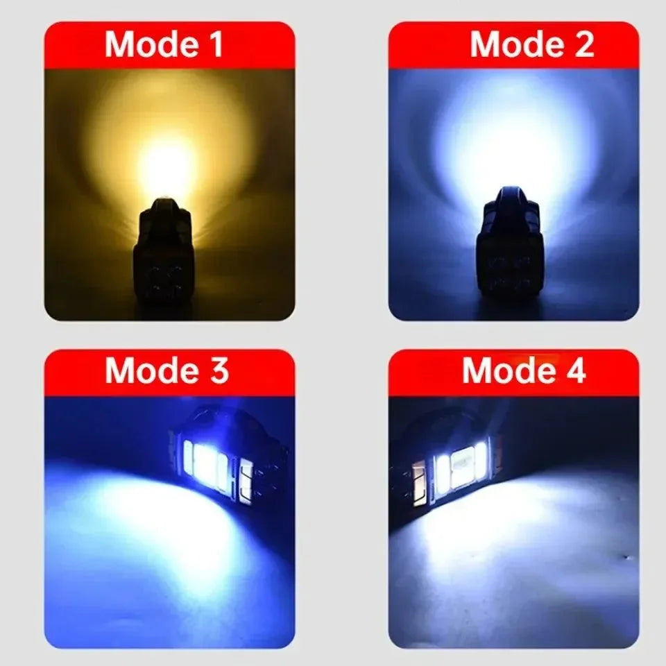 Rechargeable Portable Hand Lamp LED Flashlight Outdoor Camping Solar USB Torch COB Work Lantern - Trekker Essentials