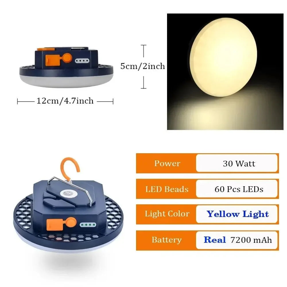 Rechargeable Powerful Camping Lantern with Magnet - Portable LED Tent Lights for Work and Repair - Trekker Essentials