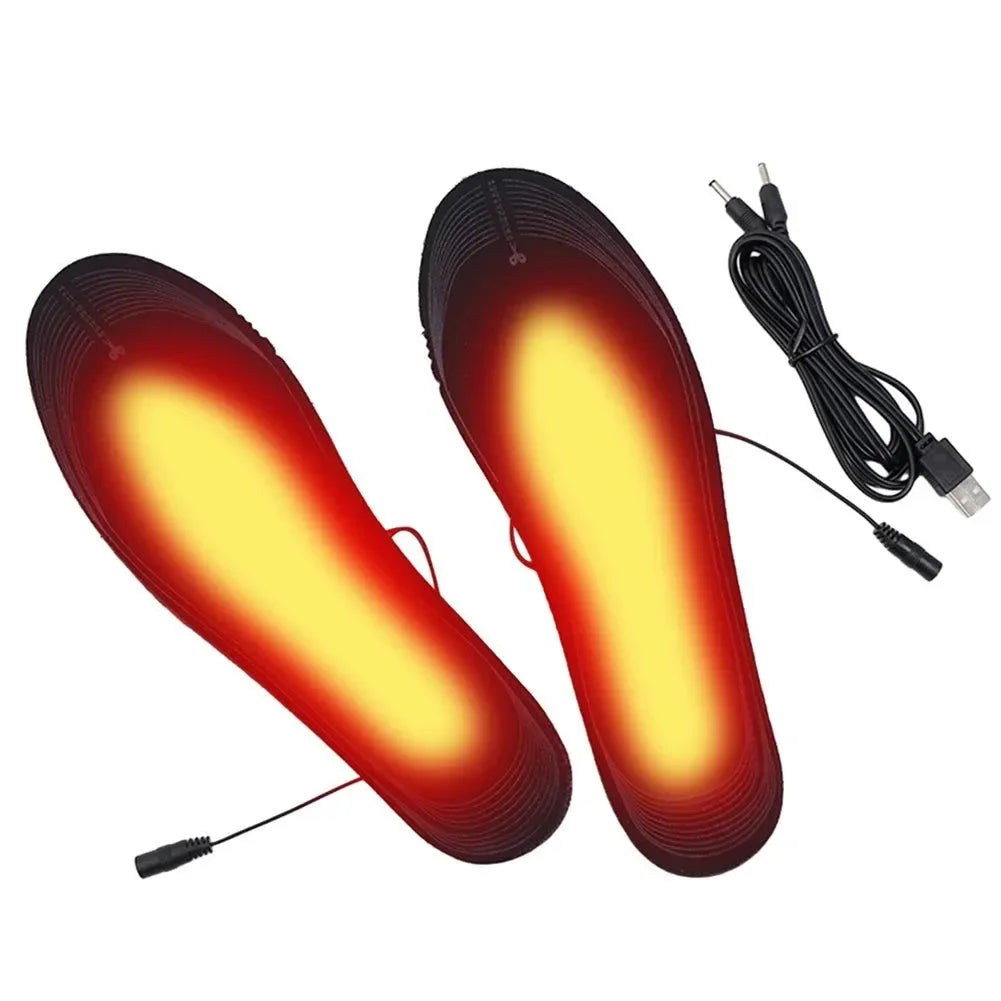 Rechargeable USB Heated Insoles – Adjustable Temperature Electric Foot Warmers - Trekker Essentials