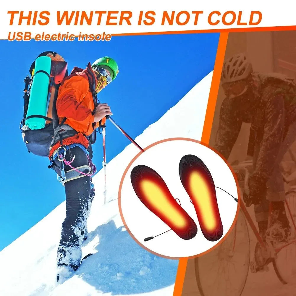 Rechargeable USB Heated Insoles – Adjustable Temperature Electric Foot Warmers - Trekker Essentials