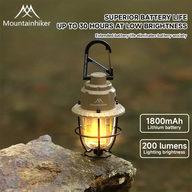 Rechargeable Vintage Lantern: Retro LED Camping Light for Outdoor, Emergency & Power Outages - Trekker Essentials