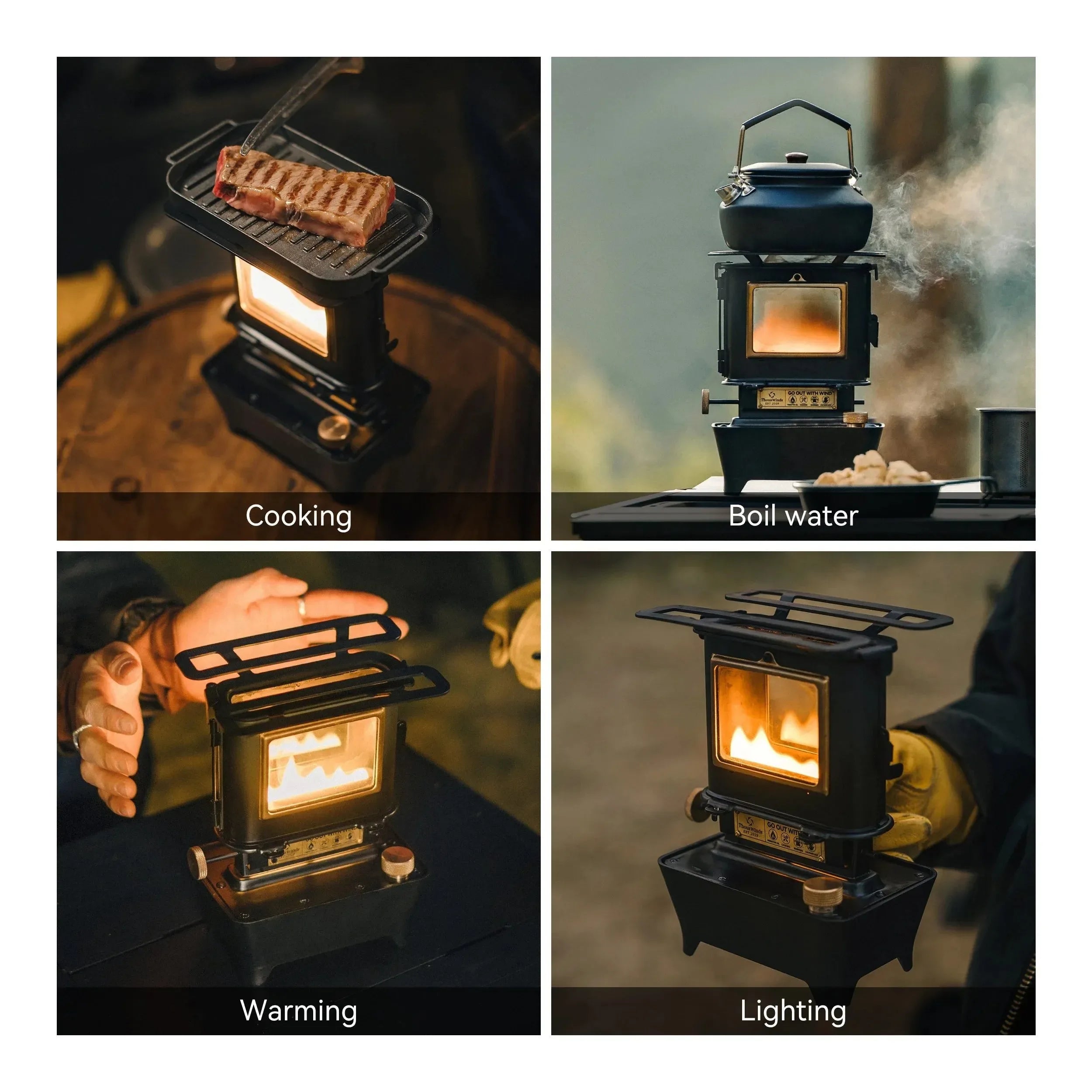 Retro Oil Lamp Stove – Portable 8-Hour Kerosene Lantern & Camping Cooker - Trekker Essentials
