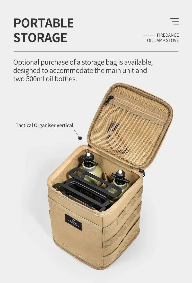 Retro Oil Lamp Stove – Portable 8-Hour Kerosene Lantern & Camping Cooker - Trekker Essentials