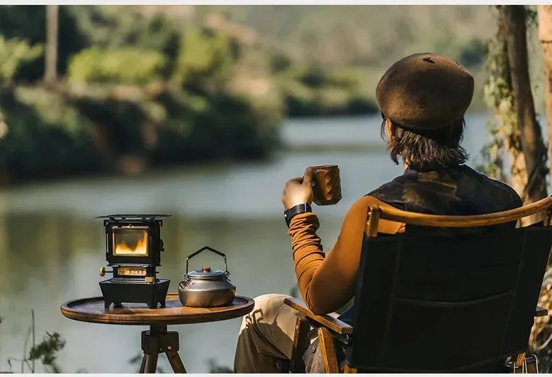 Retro Oil Lamp Stove – Portable 8-Hour Kerosene Lantern & Camping Cooker - Trekker Essentials