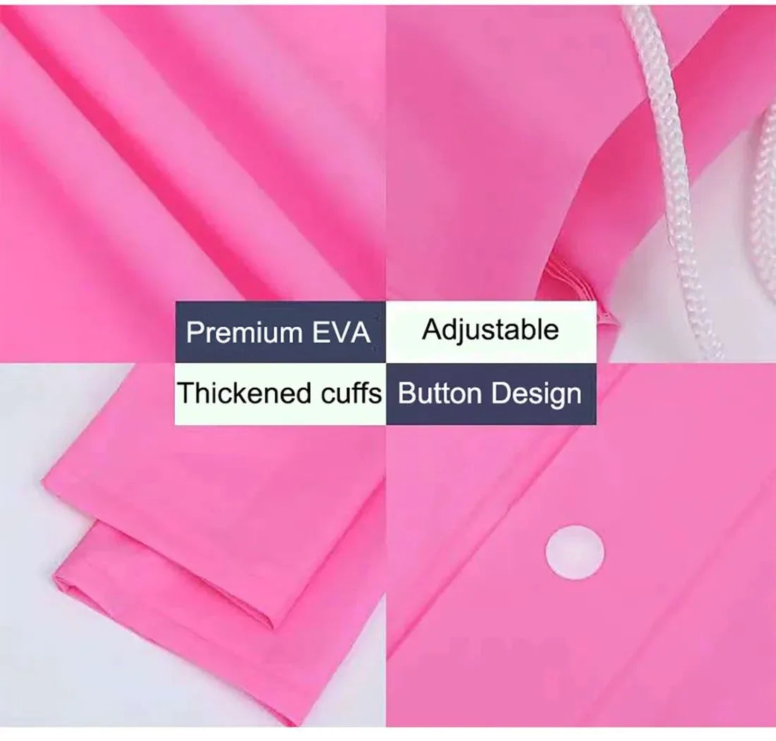 Reusable Portable Rain Coat Suit - Rainwear Poncho Cloak with Hood for Men and Women - Trekker Essentials