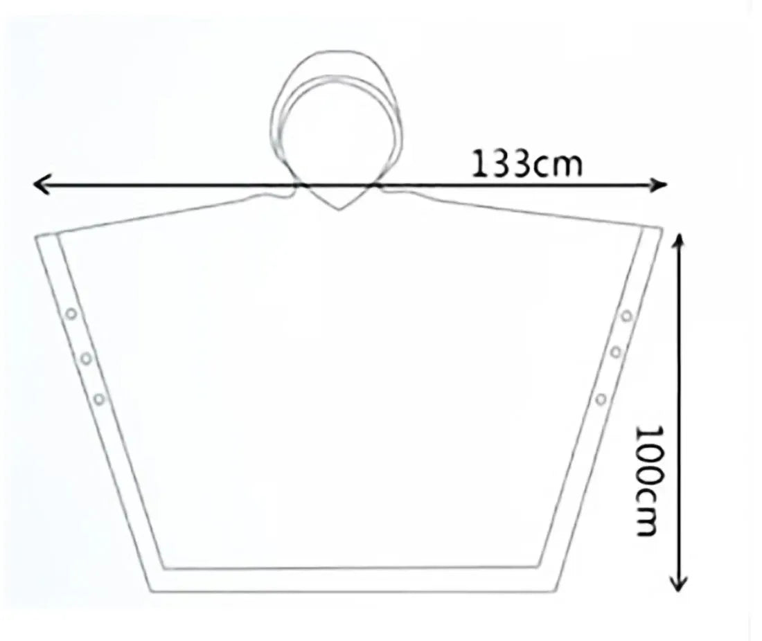 Reusable Portable Rain Coat Suit - Rainwear Poncho Cloak with Hood for Men and Women - Trekker Essentials