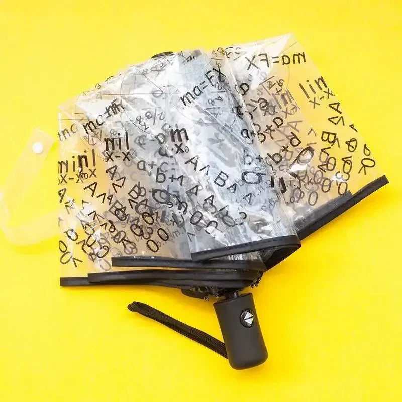 Romantic Transparent Three-Fold Umbrella – Thick PVC Clear Automatic Umbrella with Floral Print - Trekker Essentials