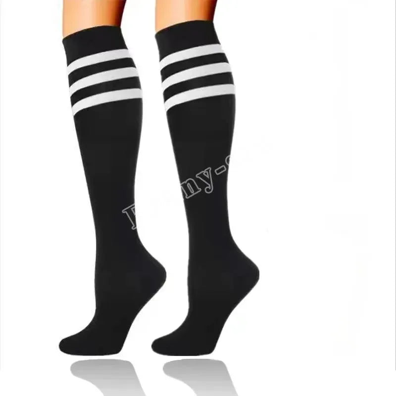 Running Compression Stockings for Men and Women: 20-30mmHg Support for Marathon, Hiking, Cycling, Pregnancy, and Varicose Veins - Trekker Essentials