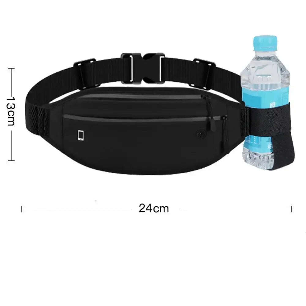 Running Waist Bag with Water Bottle Holder: Outdoor Camping, Hiking, Fitness, Cycling Sports Fanny Pack for Men and Women - Trekker Essentials