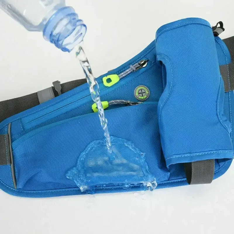 Running Waist Bag with Water Bottle Holder: Outdoor Camping, Hiking, Fitness, Cycling Sports Fanny Pack for Men and Women - Trekker Essentials