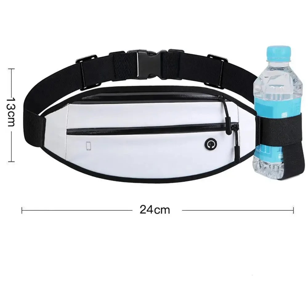 Running Waist Bag with Water Bottle Holder: Outdoor Camping, Hiking, Fitness, Cycling Sports Fanny Pack for Men and Women - Trekker Essentials