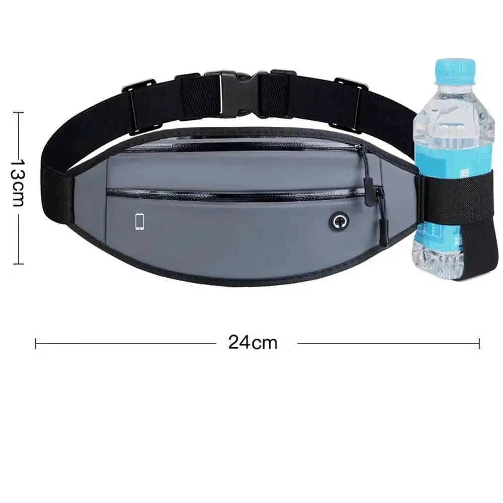 Running Waist Bag with Water Bottle Holder: Outdoor Camping, Hiking, Fitness, Cycling Sports Fanny Pack for Men and Women - Trekker Essentials