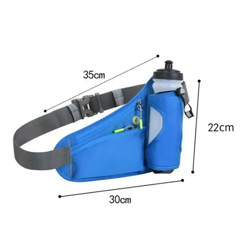 Running Waist Bag with Water Bottle Holder: Outdoor Camping, Hiking, Fitness, Cycling Sports Fanny Pack for Men and Women - Trekker Essentials