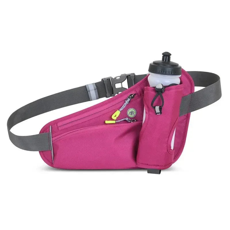 Running Waist Bag with Water Bottle Holder: Outdoor Camping, Hiking, Fitness, Cycling Sports Fanny Pack for Men and Women - Trekker Essentials