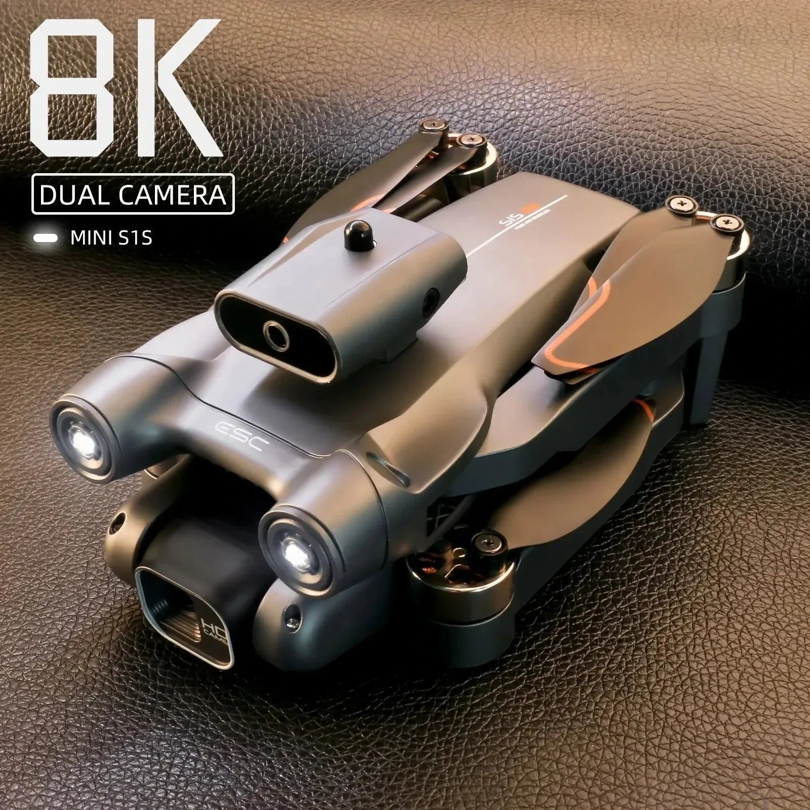 S1S Mini Drone – 8K Dual Camera, Brushless Motor, 3000M FPV, Foldable Quadcopter - Trekker Essentials