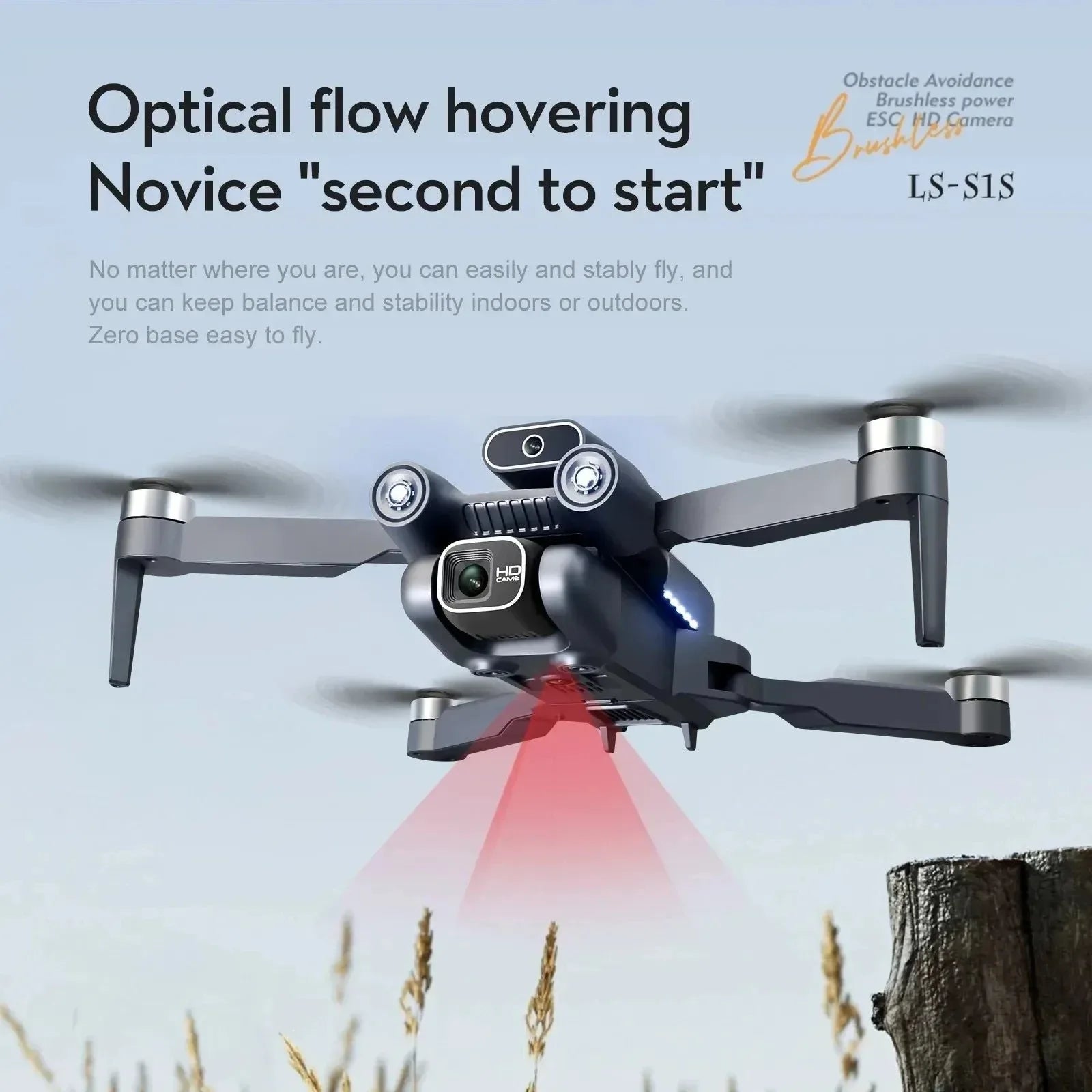 S1S Mini Drone – 8K Dual Camera, Brushless Motor, 3000M FPV, Foldable Quadcopter - Trekker Essentials