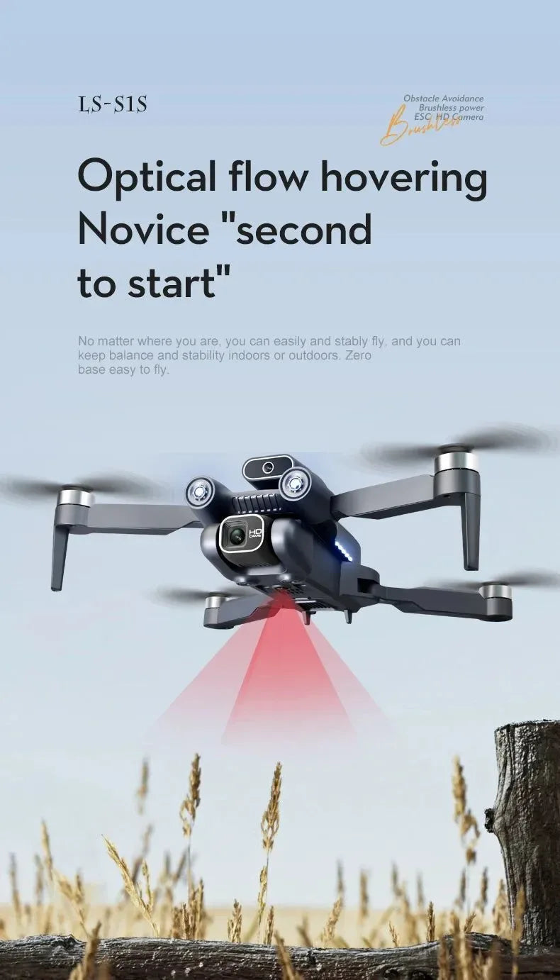S1S Mini Drone – 8K Dual Camera, Brushless Motor, 3000M FPV, Foldable Quadcopter - Trekker Essentials