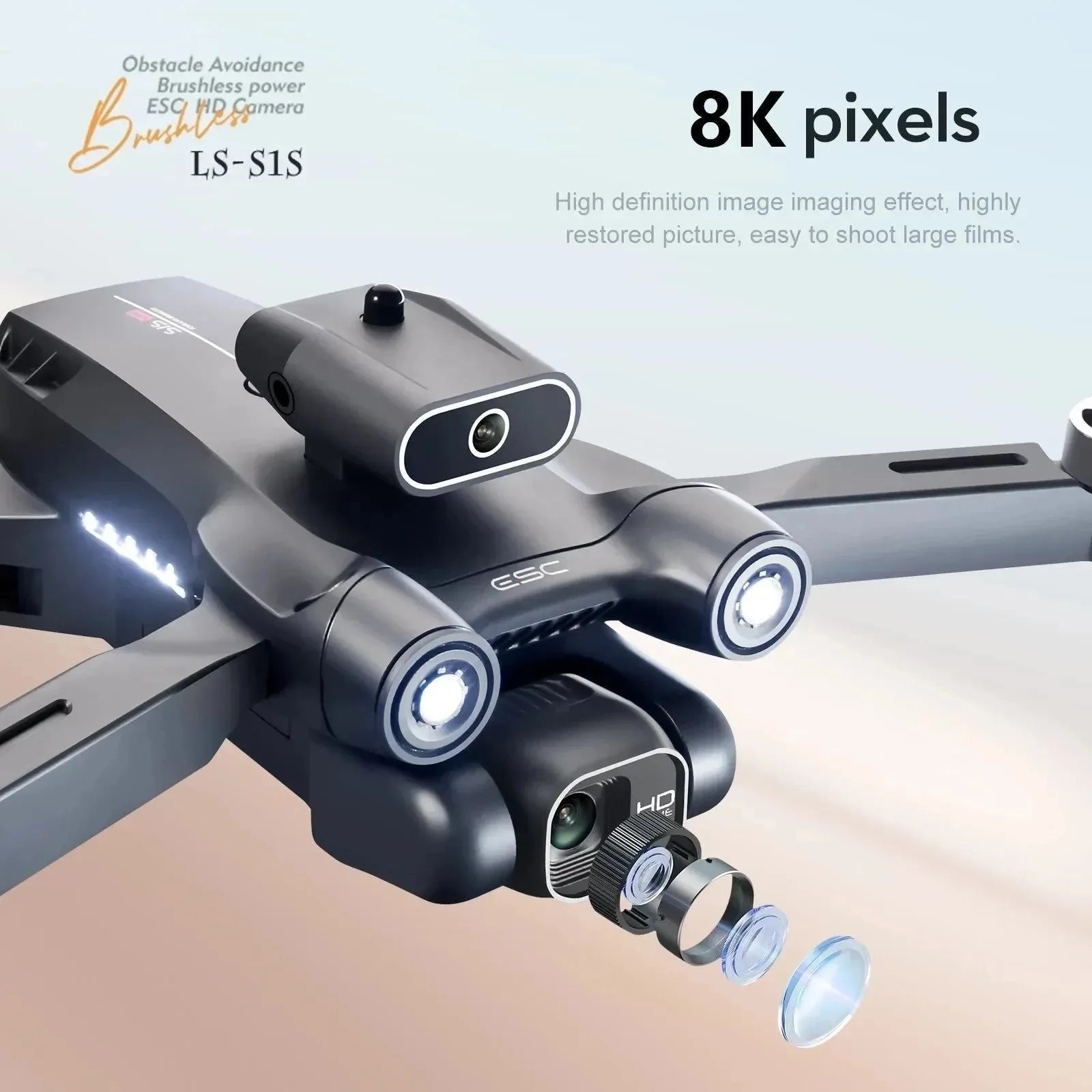 S1S Mini Drone – 8K Dual Camera, Brushless Motor, 3000M FPV, Foldable Quadcopter - Trekker Essentials