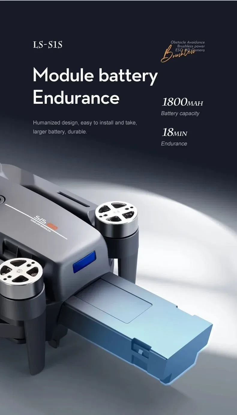 S1S Mini Drone – 8K Dual Camera, Brushless Motor, 3000M FPV, Foldable Quadcopter - Trekker Essentials