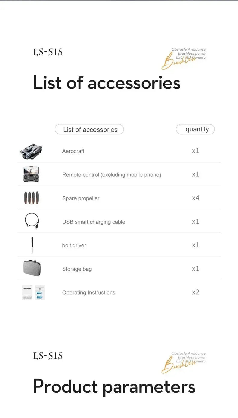 S1S Mini Drone – 8K Dual Camera, Brushless Motor, 3000M FPV, Foldable Quadcopter - Trekker Essentials