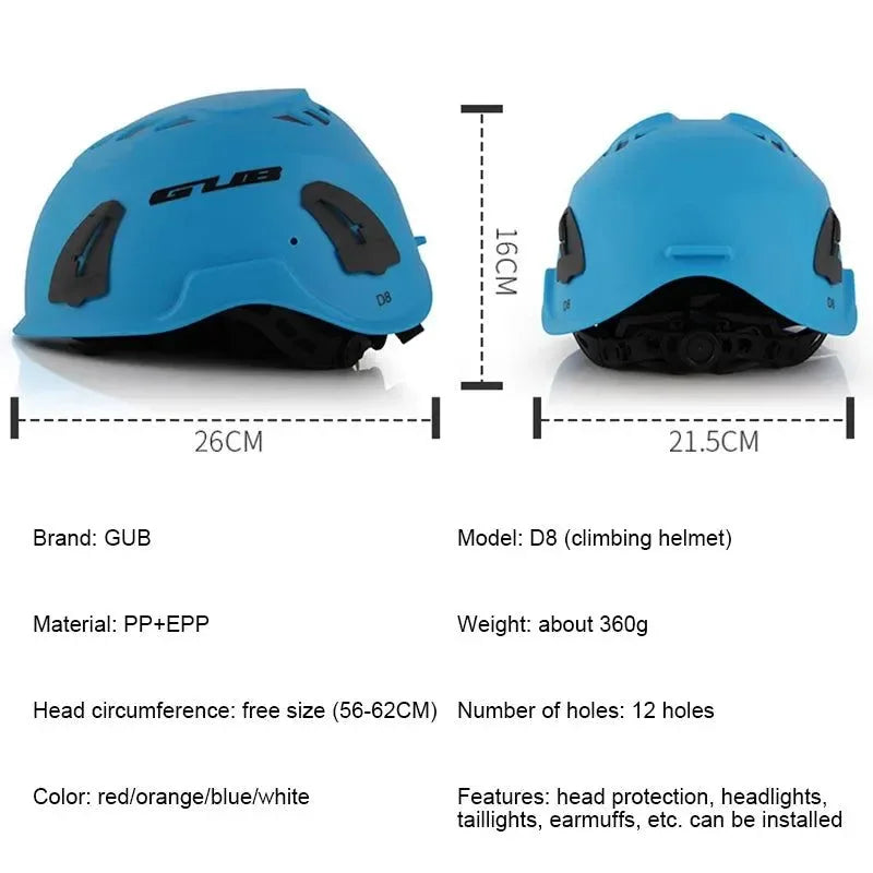 Safety Climbing Helmet - Breathable Unisex Helmet for Outdoor Sports, Camping, Hiking, and Cycling - Trekker Essentials