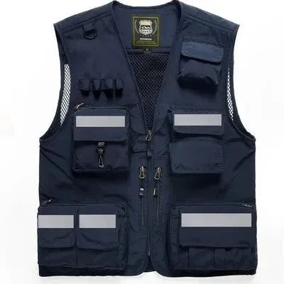 Safety Vest with Multi-Pockets - Reflective, Custom Printing Logo, Sizes S-7XL for Emergency Management and Rescue - Trekker Essentials