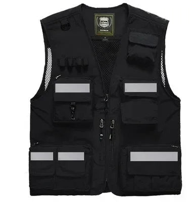 Safety Vest with Multi-Pockets - Reflective, Custom Printing Logo, Sizes S-7XL for Emergency Management and Rescue - Trekker Essentials