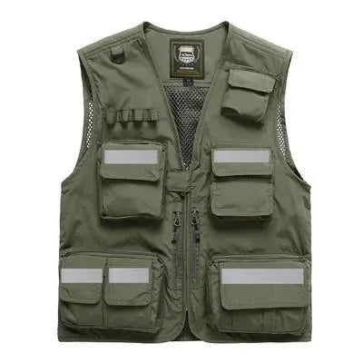 Safety Vest with Multi-Pockets - Reflective, Custom Printing Logo, Sizes S-7XL for Emergency Management and Rescue - Trekker Essentials
