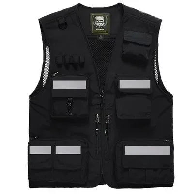 Safety Vest with Multi-Pockets - Reflective, Custom Printing Logo, Sizes S-7XL for Emergency Management and Rescue - Trekker Essentials