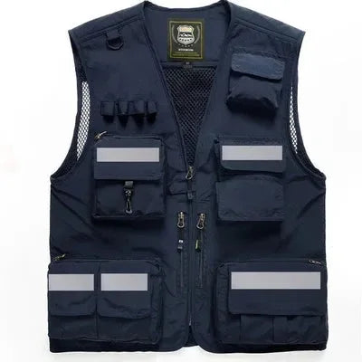 Safety Vest with Multi-Pockets - Reflective, Custom Printing Logo, Sizes S-7XL for Emergency Management and Rescue - Trekker Essentials