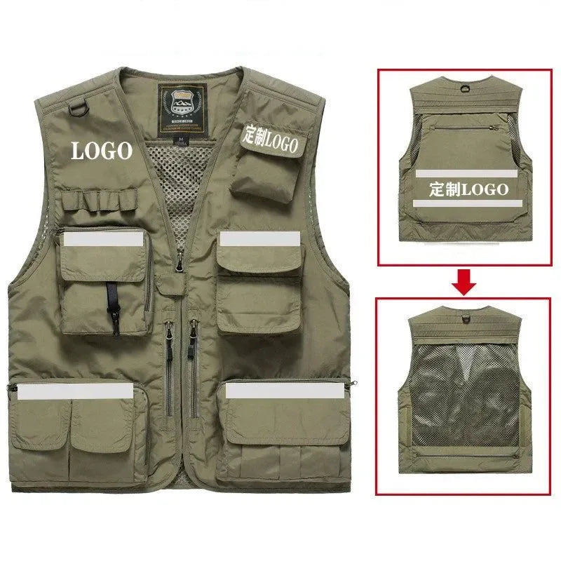 Safety Vest with Multi-Pockets - Reflective, Custom Printing Logo, Sizes S-7XL for Emergency Management and Rescue - Trekker Essentials