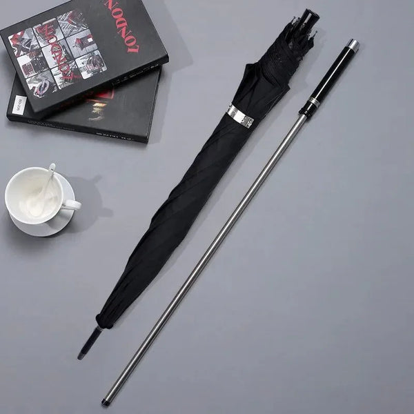 Self-Defense Windproof UV Protection Business Cane Umbrella - Versatile for Climbing, Hiking, and Everyday Use - Trekker Essentials