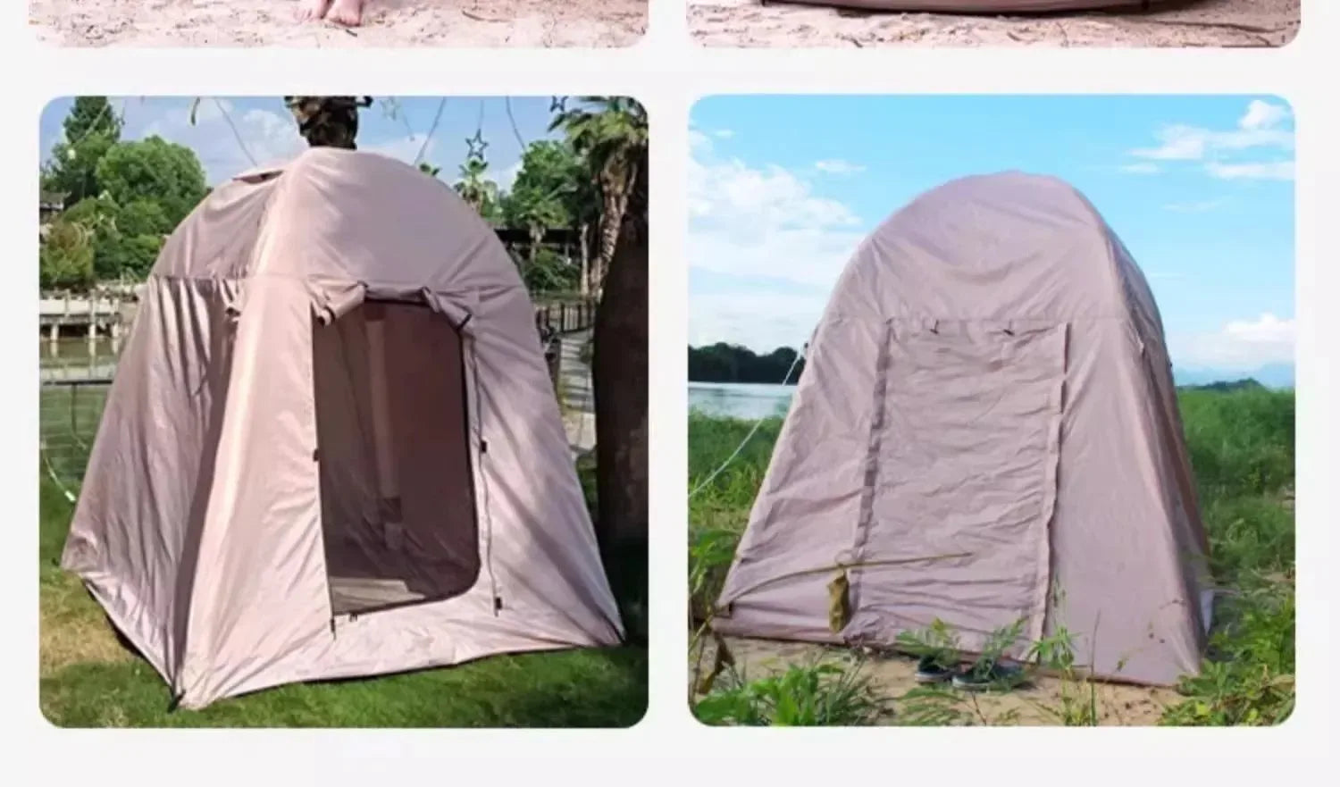 Self-Inflating Air Tent - Instant Setup Waterproof Shelter for 2-4 Campers - Trekker Essentials