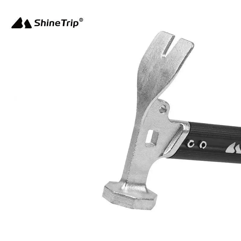 Shine Trip Outdoor Tent Nail Hammer - Stainless Steel Portable Nail Puller and Camping Survival Equipment - Trekker Essentials