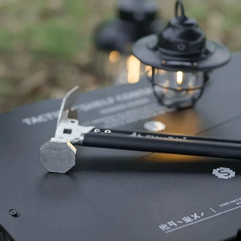 Shine Trip Outdoor Tent Nail Hammer - Stainless Steel Portable Nail Puller and Camping Survival Equipment - Trekker Essentials