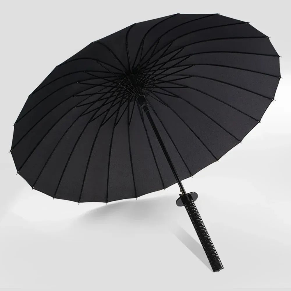 Simple Samurai Windproof Umbrella - Japanese Katana Design - Trekker Essentials