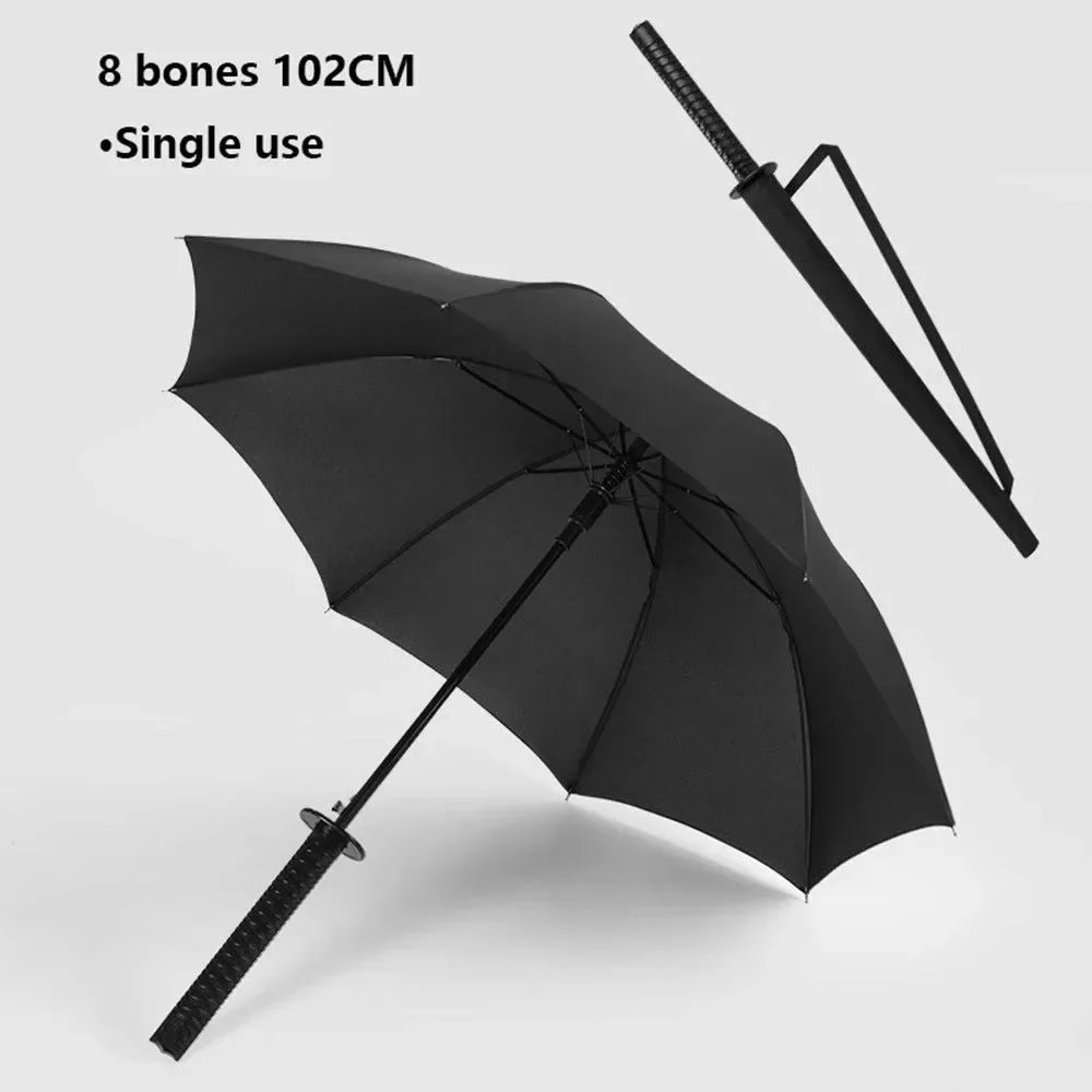 Simple Samurai Windproof Umbrella - Japanese Katana Design - Trekker Essentials