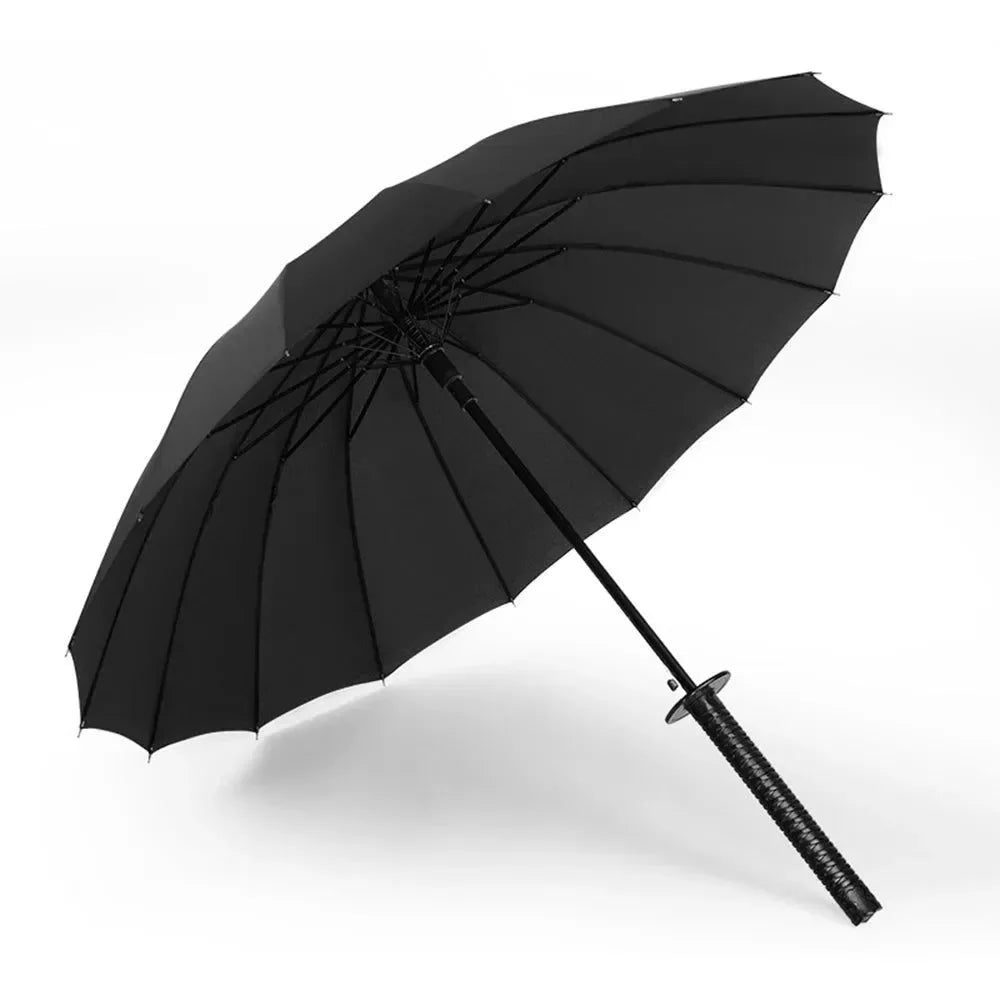 Simple Samurai Windproof Umbrella - Japanese Katana Design - Trekker Essentials