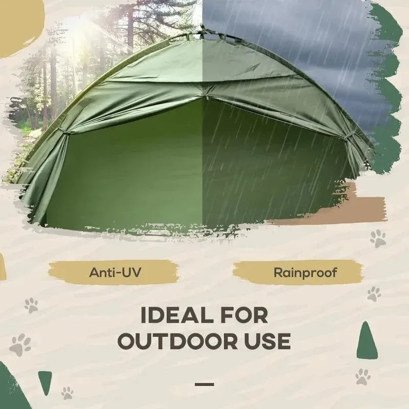 Single-Person Camping Tent Cot Combo – Elevated Off-Ground Sleeping Cot with Weather-Resistant Cover & Carry Bag for Hiking - Trekker Essentials