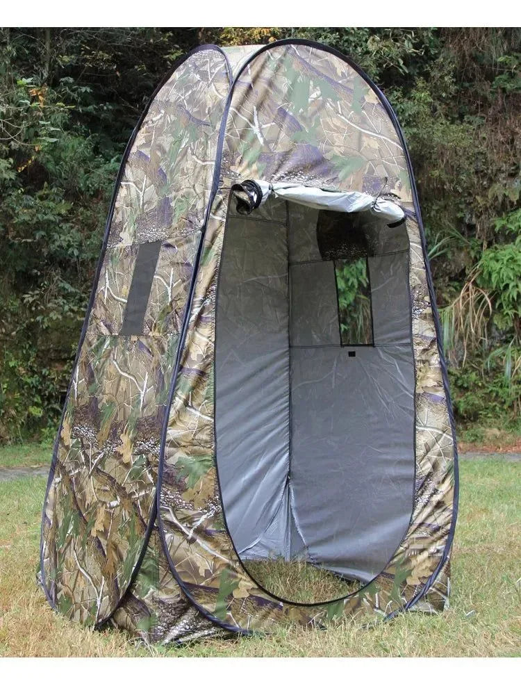 Single Person Portable Privacy Shower Toilet Camping Pop Up Tent Camouflage UV Function Outdoor Dressing Photography Watch Bird - Trekker Essentials